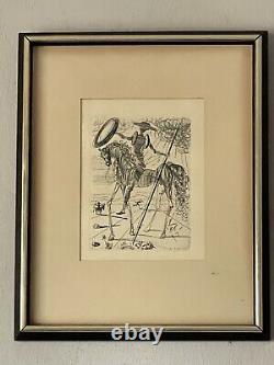 Original Salvador Dali Antique Lithograph Etching Old Vintage Modern Abstract