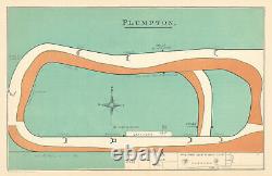 Plumpton racecourse, Sussex. BAYLES 1903 old antique vintage map plan chart