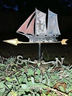 RARE, ANTIQUE ORIGINAL Old Norse, 1807 HANDCRAFTED Copper WEATHERVANE, SIGNED