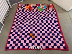 RARE Antique Old Vintage African Americana Black Folk Art Quilt, Gee's Bend