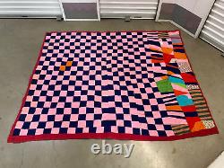 RARE Antique Old Vintage African Americana Black Folk Art Quilt, Gee's Bend