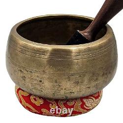 RARE Old Antique Hand Beaten Mani Singing Bowl Buddhist Tibetan Vintage Nepal