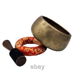 RARE Old Antique Hand Beaten Mani Singing Bowl Buddhist Tibetan Vintage Nepal