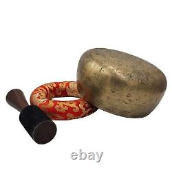 RARE Old Antique Hand Beaten Mani Singing Bowl Buddhist Tibetan Vintage Nepal