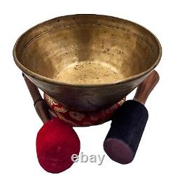 RARE Unique old Antique Hand Beaten Singing Bowl Buddhist Tibetan Vintage Nepal