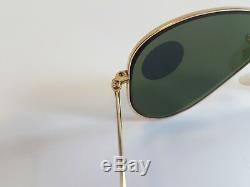 RAY BAN NOS VINTAGE B&L AVIATOR FULL MIRROR RB3 FROM 1970s 10K GF NEW OLD STOCK
