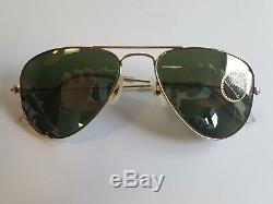 RAY BAN NOS VINTAGE B&L AVIATOR FULL MIRROR RB3 FROM 1970s 10K GF NEW OLD STOCK