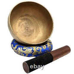 Rare 80 Years Old Antique Hand Beaten Singing Bowl Bronze Tibetan Vintage Nepal