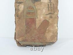 Rare Antique Ancient Egyptian Anubis God Wooden Stella Anubis Old Rare Stela