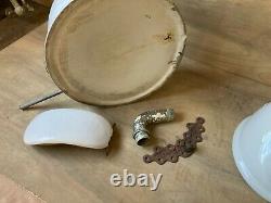 Rare Complete White Antique Pillbox Toilet Tank Bowl Lid Old Vtg Bath 664-20E