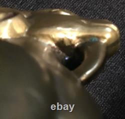 Rare Old Antique Vintage Brass Bearded Goat Ram Mold FigurineHeavy 5LB Art8