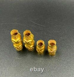 Rare Vintage Antique Old Gold Jewelry Beads From Ancient Chines Han Dynasty