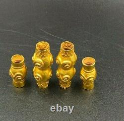 Rare Vintage Antique Old Gold Jewelry Beads From Ancient Chines Han Dynasty