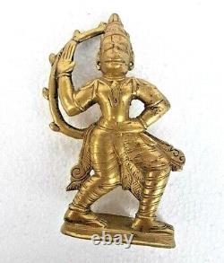 Rare Vintage Old Antique Brass Hindu Monkey God Hanuman Fine Figure / Statue