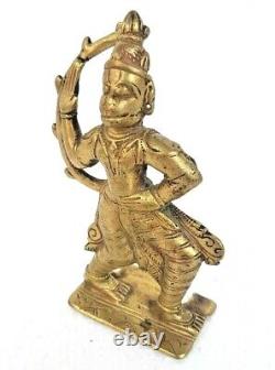 Rare Vintage Old Antique Brass Hindu Monkey God Hanuman Fine Figure / Statue