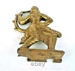 Rare Vintage Old Antique Brass Hindu Monkey God Hanuman Fine Figure / Statue