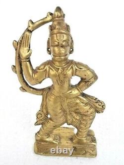 Rare Vintage Old Antique Brass Hindu Monkey God Hanuman Fine Figure / Statue