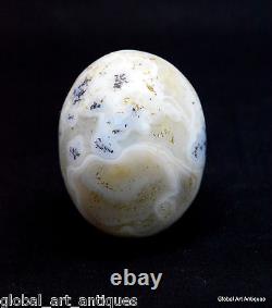 Rarest Antique Old Agate Stone Ball Egg Shape Unique Décor Collectible. G38-29