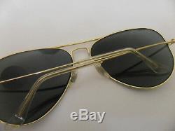 Ray Ban B&l USA Vintage Old Stock 58 14 Aviator Sunglasses Gold Frame