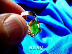 Real Jade Antique old Imperial Natural Jadeite Engagement ring Vintage Deco 18k