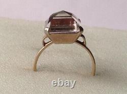 Ring Vintage Silver Gold 875 Rare Accessories Old Women Antique Jewelry Ussr