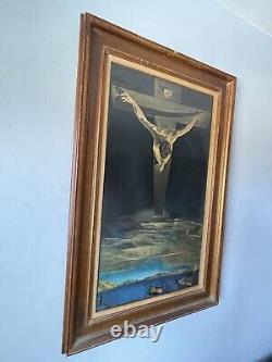 SALVADOR DALI OLD ANTIQUE LITHOGRAPH SURREALIST RELIGIOUS CHRIST VINTAGE 1960s