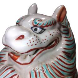 SHISHI LION IMARI Ware Pottery Statue 11 inch Japanese Antique Old Figurine Art