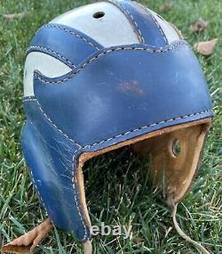 SWEET Wing TIP Old Antique 1940's CIRCA Vintage Leather Football Helmet Early