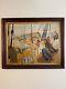 Th Eames Antique Modern Art Deco Wpa Machine Age Boat Oil Painting Old Vintage