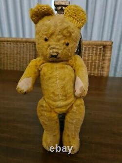 The Cutest Old Vintage Antique Teddy Bear Europe 35cm jointed limbs straw-filled