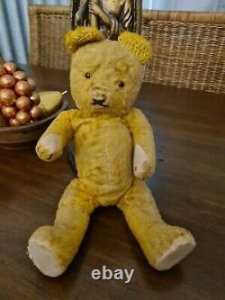 The Cutest Old Vintage Antique Teddy Bear Europe 35cm jointed limbs straw-filled