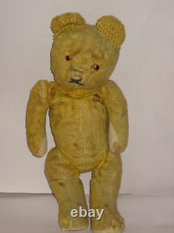 The Cutest Old Vintage Antique Teddy Bear Europe 35cm jointed limbs straw-filled