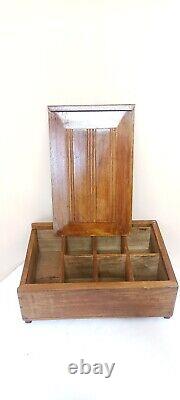 Traditional Indian Masala / Cash Wooden Box Made of Teakwood Antique Vintage Old