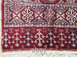 Turkish Vintage double sided Rug vegetable dye 175x132cm Persian Tribal boho old