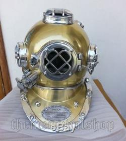 U. S Navy Vintage old Diving Divers Helmet Mark V Scuba Decorative deep Sea gift