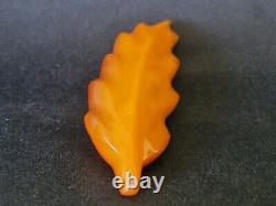 Unique Vintage natural old Antique Baltic Amber brooch yellow color 9,9 gr