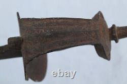 V. V rare old antique vintage Mughal Rajput Maratha India firangi khanda kirch