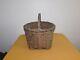 VINTAGE ANTIQUE OLD 10 HIGH (WithO HANDLE) 15 ACROSS BASKET