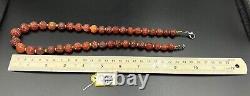 VINTAGE Old Antique Gems Jewelry Carnelian Agate Stone Rare Cut Beads Strand