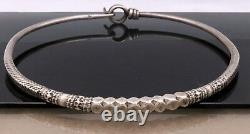 VINTAGE SOLID SILVER OLD ANTIQUE RAJASTHAN TRIBAL NECKLACE HASALI CHOKER osn01