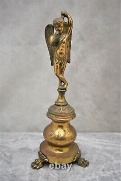 Very Old Vintage Antique Brass Angel Stand, Statue (CU753) chalice co