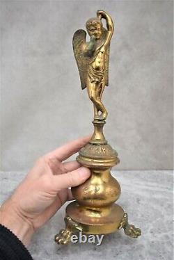 Very Old Vintage Antique Brass Angel Stand, Statue (CU753) chalice co