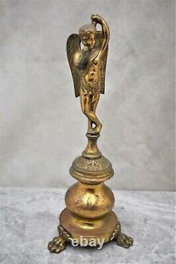 Very Old Vintage Antique Brass Angel Stand, Statue (CU753) chalice co