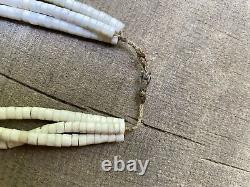 Very old Indian antique/vintage shell necklace hand strung and made 3 strand