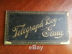 Very rare antique vintage old board game, McLoughlin The Game of Telegraph boy