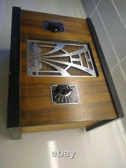 Vintage 1936 Art Deco Deluxe Chrome Nouveau Grille Antique Old Wood Tube Radio