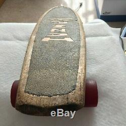 Vintage 70s Banzai Wood Skateboard Old SIMS SNAKE Red Wheels Santa Cruz Dogtown