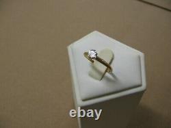 Vintage Antique 14k 1/3ct. White and Clean Old Mine Cut Diamond Solitaire Ring