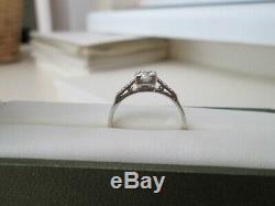 Vintage Antique 18ct White Gold & Platinum. 59ct Old Cut Diamond Solitaire Ring