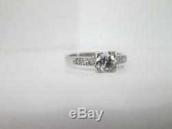 Vintage Antique 18ct White Gold & Platinum. 59ct Old Cut Diamond Solitaire Ring